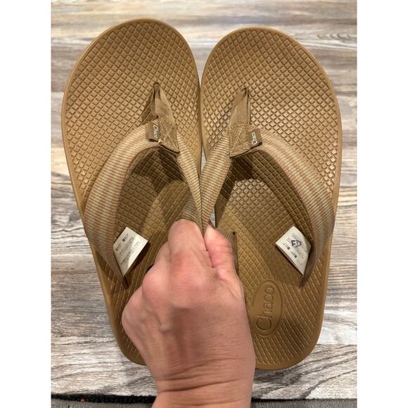 Chaco Classic Flip Flop Tan Size Mens 7 Womens Size 8.5 - Picture 4 of 5